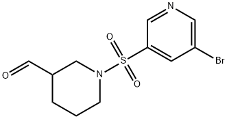 1-(5-broMopyridin-3-ylsulfonyl)piperidine-3-carbaldehyde Struktur