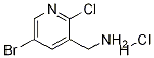 (5-Bromo-2-chloro-pyridin-3-yl)-methylamine hydrochloride Struktur