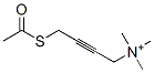 S-(4-acetylmercaptobut-2-ynyl)trimethylammonium Struktur