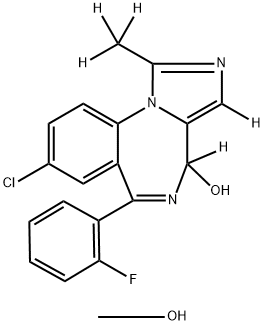 4-Hydroxy Midazolam-d5 Methanoate Struktur