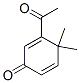 2,5-Cyclohexadien-1-one, 3-acetyl-4,4-dimethyl- (9CI) Struktur