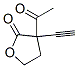 2(3H)-Furanone, 3-acetyl-3-ethynyldihydro- (9CI) Struktur