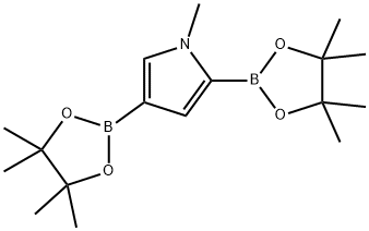 1-Methyl-2,4-bis(4,4,5,5-tetramethyl-1,3,2-dioxaborolan-2-yl)-1H-pyrrole Struktur