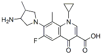 7-(3-amino-4-methyl-1-pyrrolidinyl)-1-cyclopropyl-1,4-dihydro-6-fluoro-8-methyl-4-oxoquinoline-3-carboxylic acid Struktur