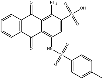 1-amino-9,10-dihydro-9,10-dioxo-4-p-toluenesulphonamidoanthracene-2-sulphonic acid Struktur