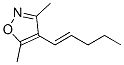 Isoxazole, 3,5-dimethyl-4-(1-pentenyl)-, (E)- (9CI) Struktur