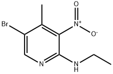 5-Bromo-N-ethyl-4-methyl-3-nitropyridin-2-amine Struktur