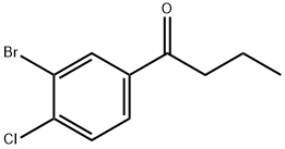 2-Bromo-1-chloro-4-(propylcarbonyl)benzene Struktur