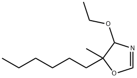 Oxazole, 4-ethoxy-5-hexyl-4,5-dihydro-5-methyl- (9CI) Struktur