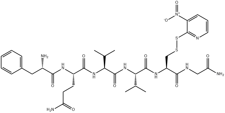 H-PHE-GLN-VAL-VAL-CYS(NPYS)-GLY-NH2 Struktur