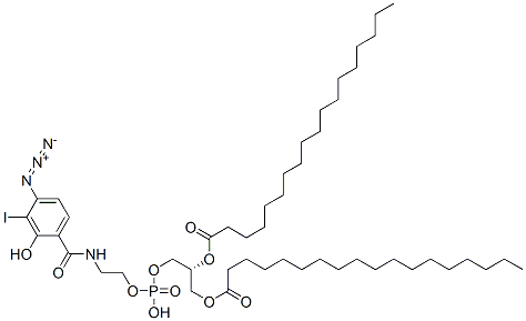 1,2-distearoyl-sn-glycero-3-phospho-N-(4-azido-3-iodo-2-hydroxybenzoyl)ethanolamine Struktur