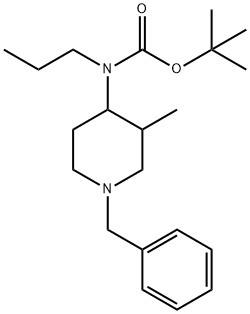 tert-Butyl ((3R,4R)-1-benzyl-3-Methylpiperidin-4-yl)(propyl)carbaMate Struktur