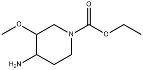 1-Piperidinecarboxylicacid,4-amino-3-methoxy-,ethylester(9CI) Struktur