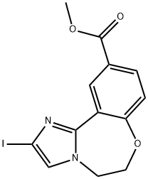 IMidazo[1,2-d][1,4]benzoxazepine-10-carboxylic acid, 5,6-dihydro-2-iodo-, Methyl ester Struktur