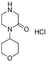 2-Piperazinone, 1-(tetrahydro-2H-pyran-4-yl)-, hydrochloride (1:1) Struktur