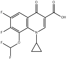 1-CYCLOPROPYL-6,7-DIFLUORO-8-DIFLUOROMETHOXY-4-OXO-3-QUINOLINE CARBOXYLIC ACID Struktur