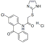 N-(2-benzoyl-4-chloro-phenyl)-2-(1H-imidazol-2-ylsulfanyl)acetamide hy drochloride Struktur