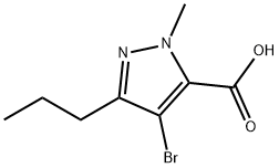 4-BROMO-1-METHYL-3-PROPYL-1H-PYRAZOLE-5-CARBOXYLIC ACID Struktur