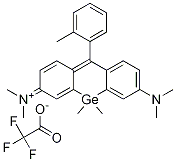 N-(7-(diMethylaMino)-5,5-diMethyl-10-o-tolyldibenzo[b,e]gerMin-3(5H)-ylidene)-N-MethylMethanaMiniuM 2,2,2-trifluoroacetate Struktur