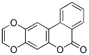 5H-(2)benzopyrano(3,4-g)(1,4)benzodioxin-5-one Struktur