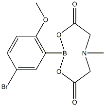 2-(5-Bromo-2-methoxyphenyl)-6-methyl-1,3,6,2-dioxazaborocane-4,8-dione Struktur