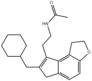 N-{2-[7-(CyclohexylMethyl)-1,6-dihydro-2H-indeno[5,4-b]-furan-8-yl]ethyl}acetaMide Struktur