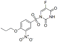 5-fluoro-1-(3-nitro-4-propoxy-phenyl)sulfonyl-pyrimidine-2,4-dione Struktur