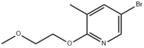 5-broMo-2-(2-Methoxyethoxy)-3-Methylpyridine Struktur