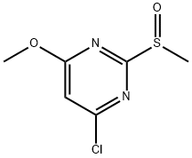 4-Chloro-2-methanesulfinyl-6-methoxy-pyrimidine Struktur