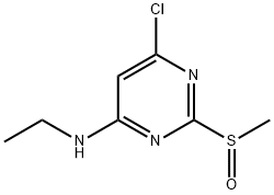 (6-Chloro-2-methanesulfinyl-pyrimidin-4-yl)-ethyl-amine Struktur