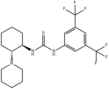 N-[3,5-bis(trifluoroMethyl)phenyl]-N'-[(1R,2R)-2-(1-piperidinyl)cyclohexyl]-Thiourea Struktur