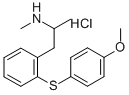 Benzeneethanamine, 2-((4-methoxyphenyl)thio)-N,alpha-dimethyl-, hydroc hloride Struktur