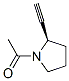 Pyrrolidine, 1-acetyl-2-ethynyl-, (R)- (9CI) Struktur