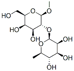 methyl 2-O-beta-rhamnopyranosyl-beta-galactopyranoside Struktur