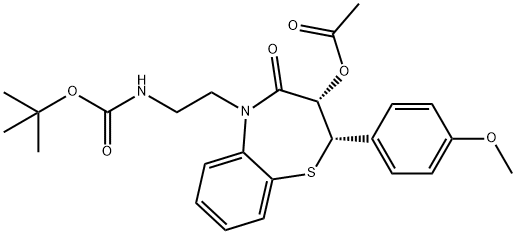 N,N-Didesmethyl N-tert-Butoxycarbonyl Diltiazem Struktur