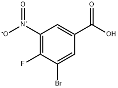 3-Bromo-4-fluoro-5-nitrobenzoic acid Struktur