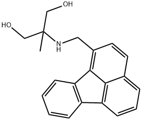 2-(fluoranthen-1-ylmethylamino)-2-methyl-propane-1,3-diol Struktur