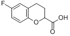 6-Fluoro-3,4-dihydro-2H-1-benzopyran-2-carboxylic acid Struktur