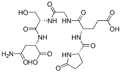 pyroglutamyl-glutamyl-glycyl-seryl-asparagine Struktur