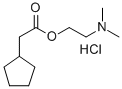 Cyclopentaneacetic acid, 2-(dimethylamino)ethyl ester, hydrochloride Struktur