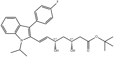 tert-Butyl (E)-3,5-dihydroxy-7-[3'-(4''-fluorophenyl)-1'-methylethyl-indol-2'-yl]-6-heptenoate