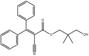 2-CYANO-3,3-DIPHENYL-2-PROPENOICACID3-HYDROXY-2,2-DIMETHYLPROPYLESTER Struktur