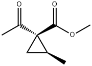 Cyclopropanecarboxylic acid, 1-acetyl-2-methyl-, methyl ester, cis- (9CI) Struktur