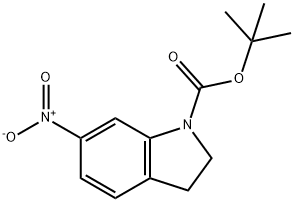 1H-INDOLE-1-CARBOXYLIC ACID,2,3-DIHYDRO-6-NITRO-,1,1-DIMETHYLETHYL ESTER Struktur