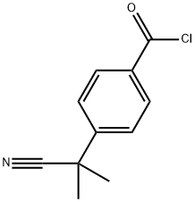 Benzoyl chloride, 4-(1-cyano-1-methylethyl)- (9CI) Struktur