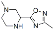 Piperazine, 1-methyl-3-(3-methyl-1,2,4-oxadiazol-5-yl)- (9CI) Struktur