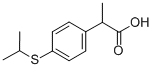 alpha-Methyl-4-((1-methylethyl)thio)benzeneacetic acid Struktur