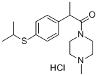 2-(4-(2-Propylthio)phenyl)propiono(4-methylpiperazide) hydrochloride Struktur