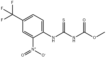 N-methoxycarbonyl N'-2-nitro-4-trifluoromethylphenyl thiourea Struktur