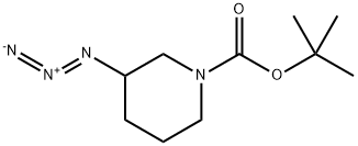 1-Piperidinecarboxylic acid, 3-azido-, 1,1-dimethylethyl ester Struktur